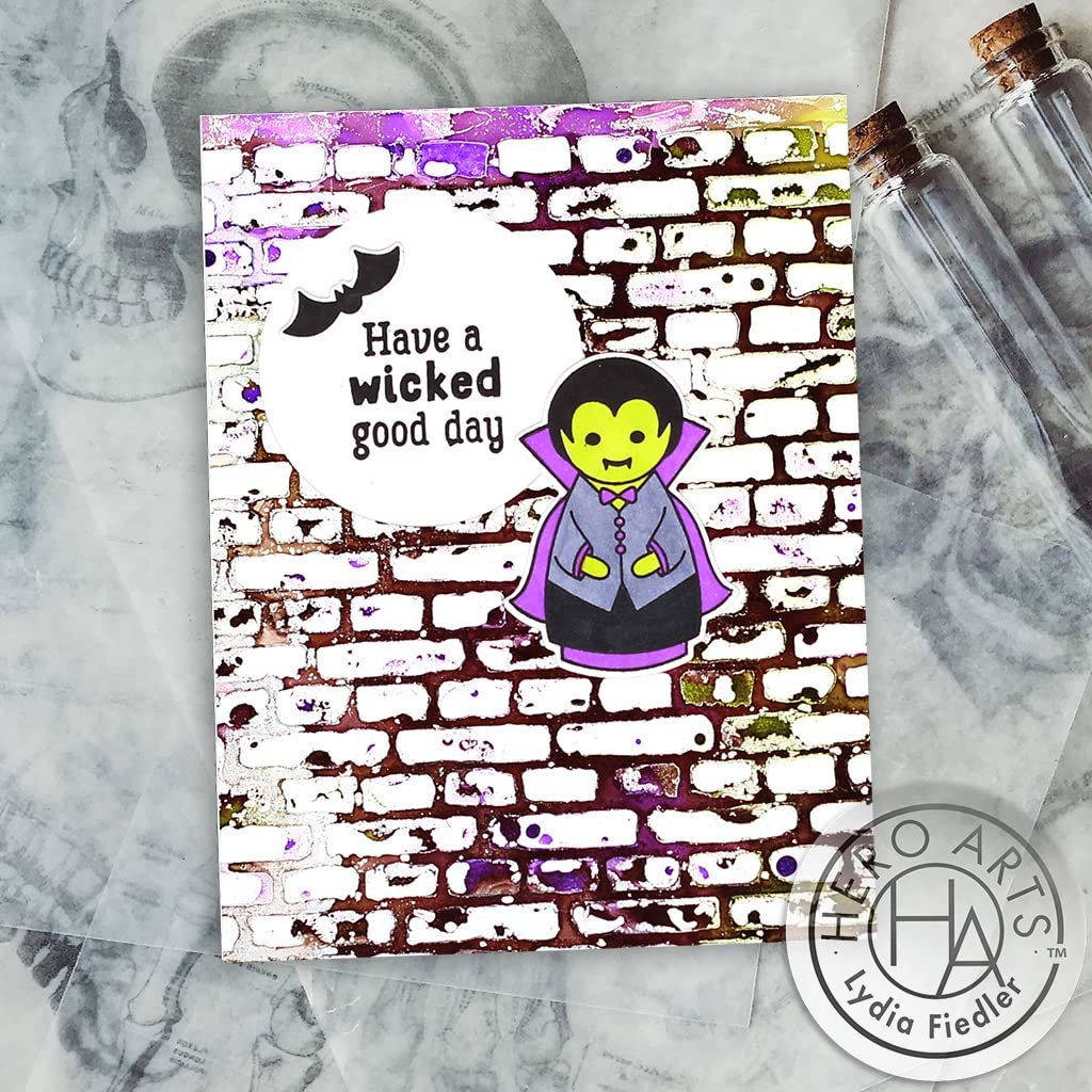 Hero Arts SA203 Stencil, Brick Wall 6x6