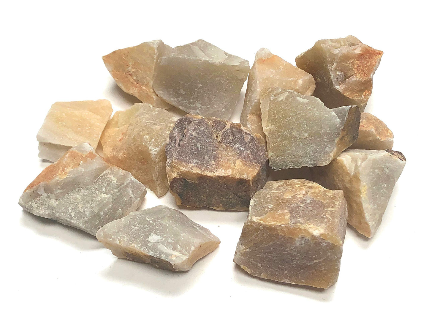 Zentron Crystal Collection Natural Rough Yellow Aventurine with Velvet Bag - Large 1" Natural Bulk Rocks for Tumbling, Wire Wrapping, Polishing, Wicca and Reiki