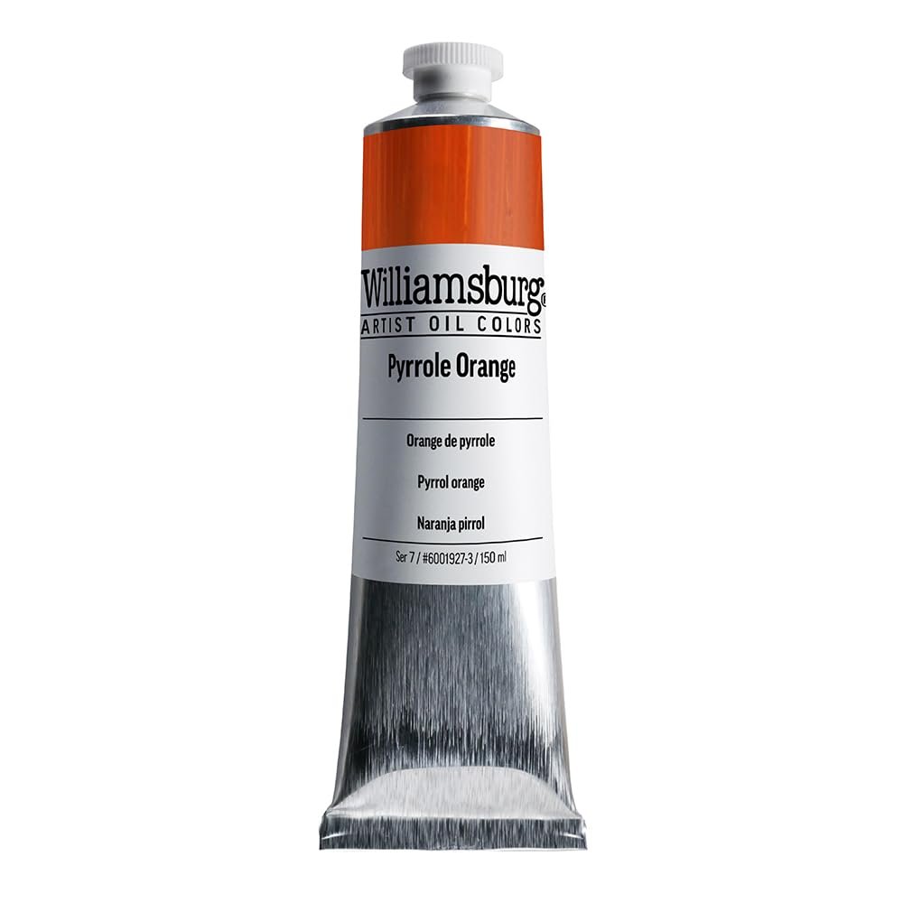 Williamsburg Artist Oil Colors by GOLDEN, Cadmium Red Vermilion, 150 ml tube, Professional Oil Paint, Opaque