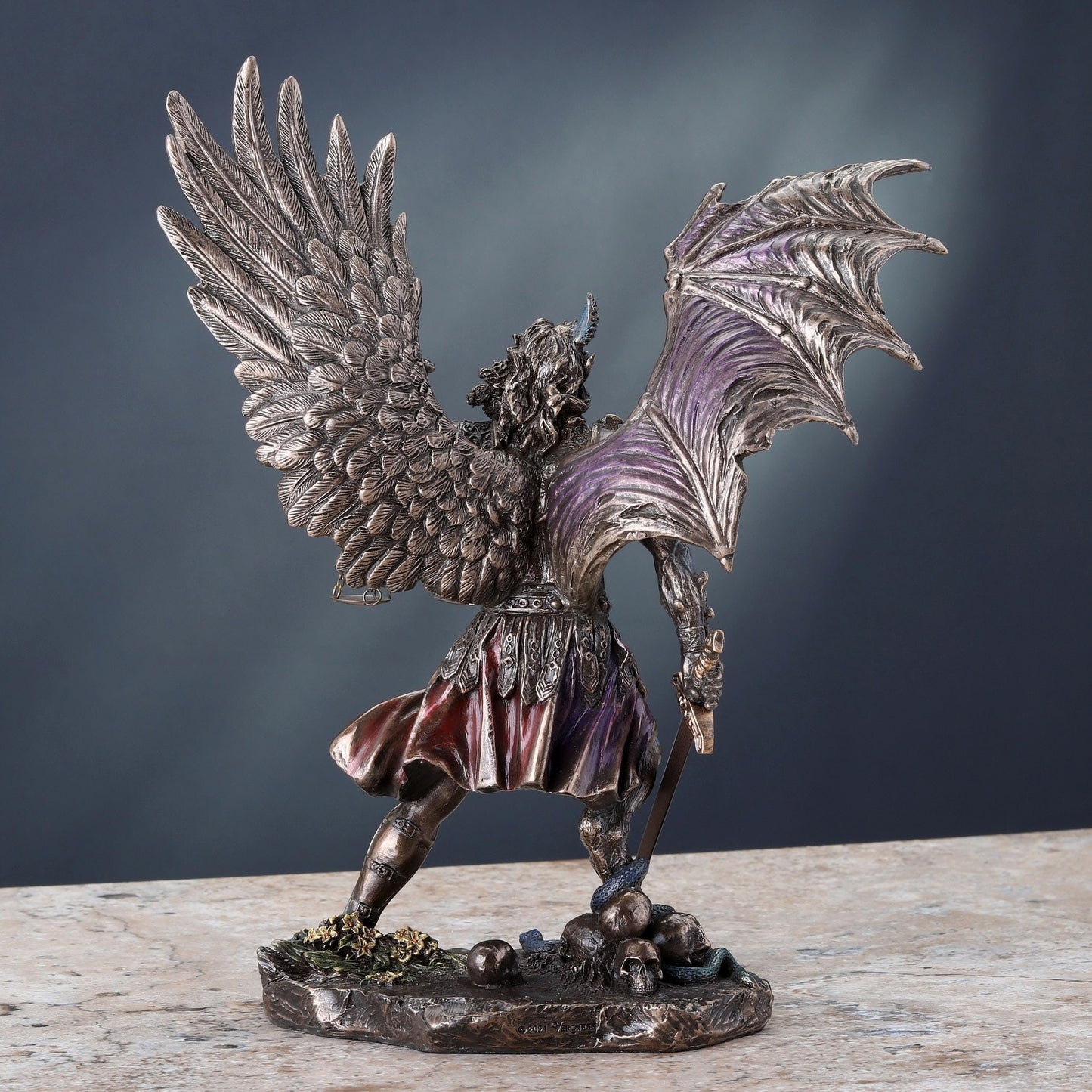 Veronese Design 10 1/4 Inch Judgement of The Nephilim Cold Cast Resin Statue Antique Bronze Finish
