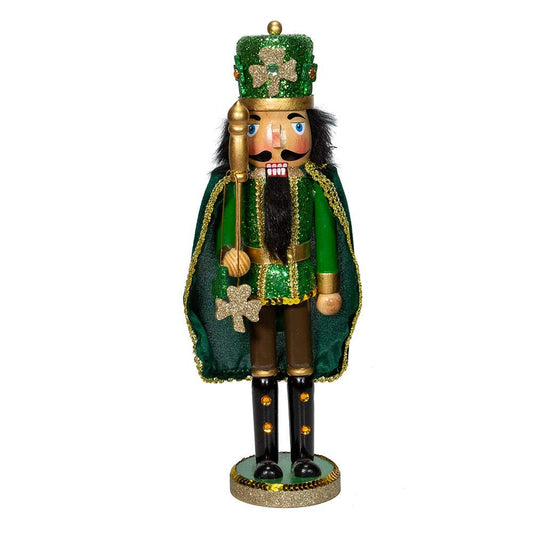 Kurt Adler Wooden Nutcrackers, Irish Nutcracker with Cape, 15"