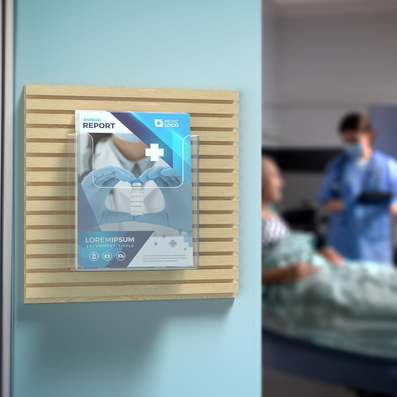 Marketing Holders 2 Pack Slatwall Brochure Holder 8.5 x 11 Inch Wide Document Rack Slat Wall Mount Pamphlet Magazine Booklet Display Real Estate Office Law Firm Medical Facilities