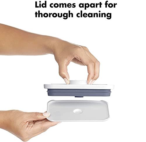OXO Good Grips POP Container - Airtight Food Storage - 0.4 Qt Square (Set of 4) for Dried Herbs and More