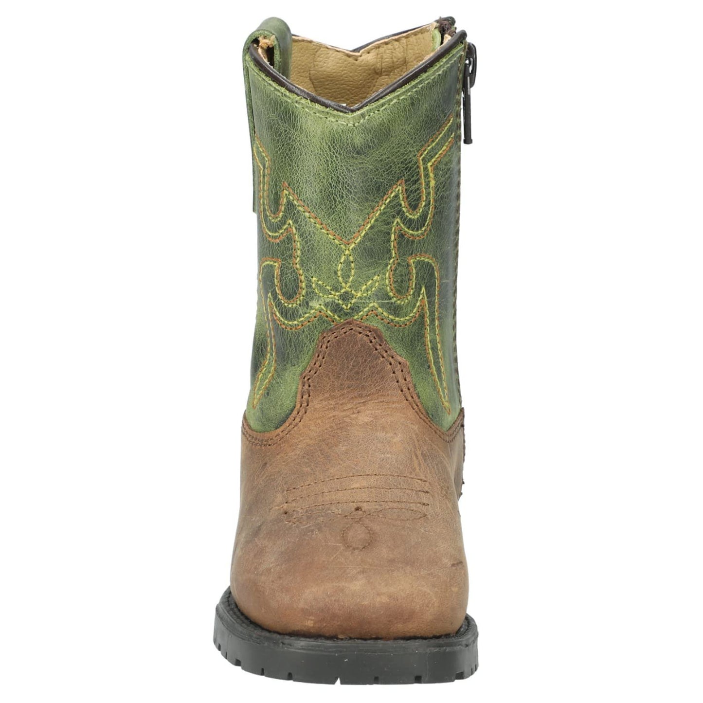 Smoky Mountain Boys Brown Distressed Jesse Square Toe Western Cowboy Boot, Brown Waxed Distress, 13.5 M US Little Kid