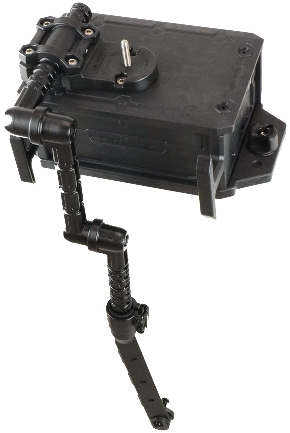 YakAttack CellBlok Battery Box & Switchblade Transducer Arm Combo - Color Options | USA Made | Kayak Fish Finder Mounting | Compact & Tool-Free Install | Track Compatible | Universal Kayak Accessory