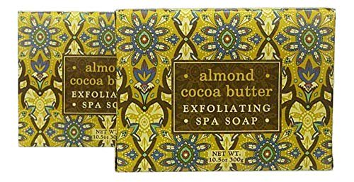 Greenwich Bay Trading Company Set of Two 10.5 oz Shea Butter Soap Bars (Almond Cocoa Butter)