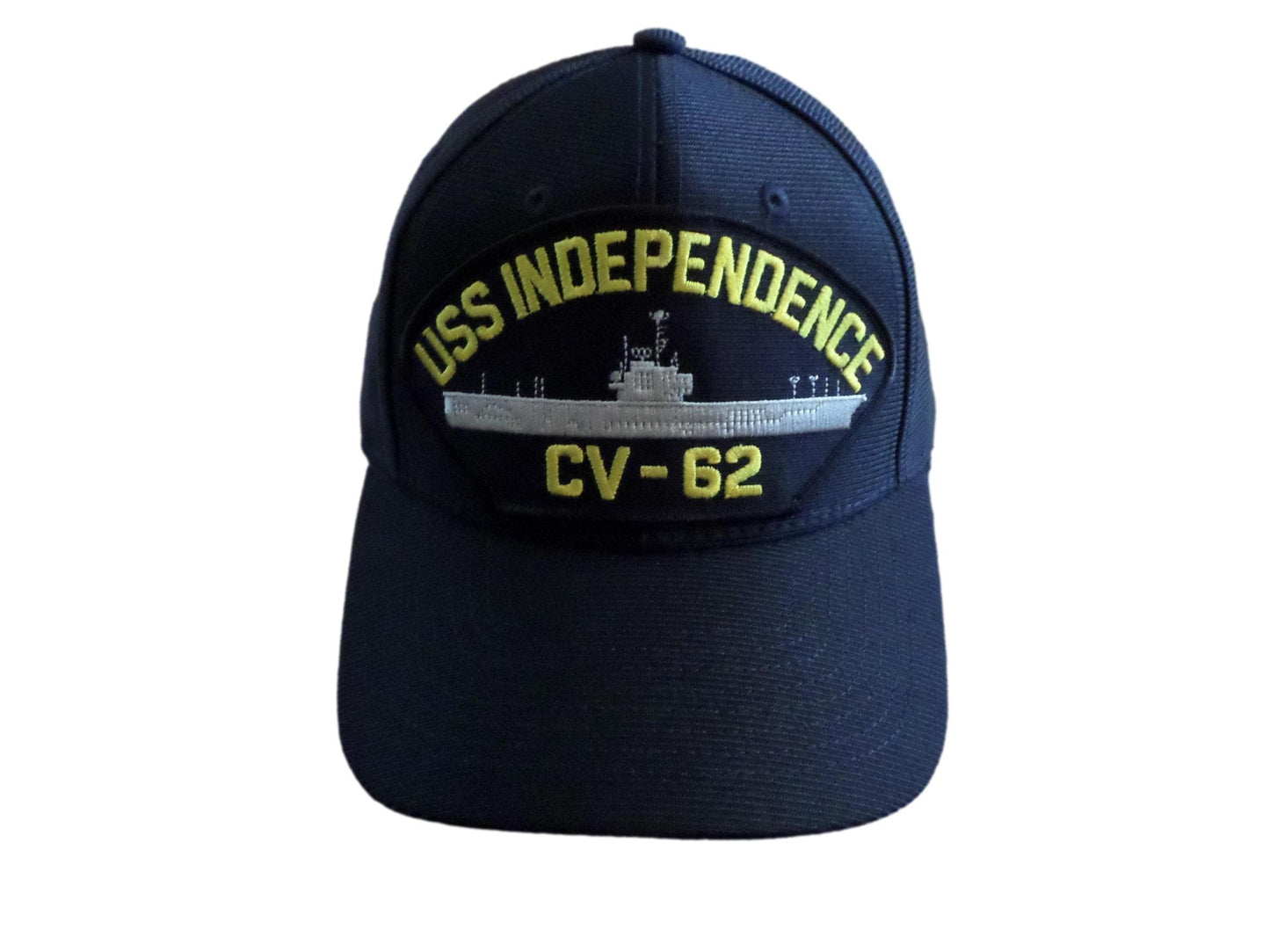 USS Independence CV-62 Hat / USN Baseball Cap 9217, Dark Navy Blue, Adjustable