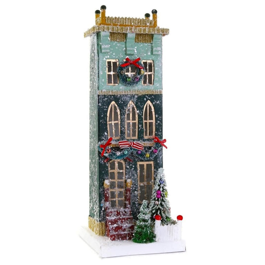 Cody Foster & Co Green Townhouse Christmas Village Building HOU-337