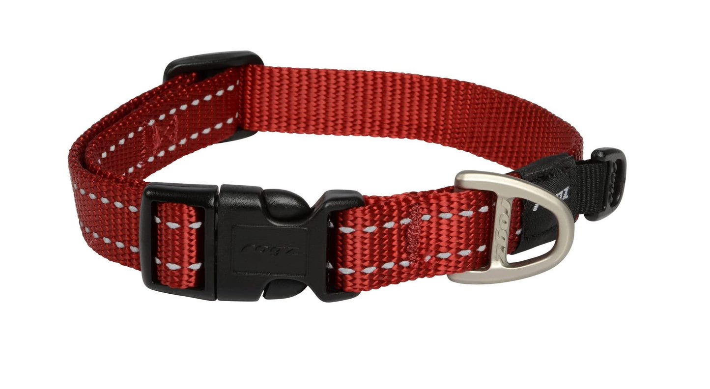 Rogz Utility Large 3/4-Inch Reflective Fanbelt Dog Collar