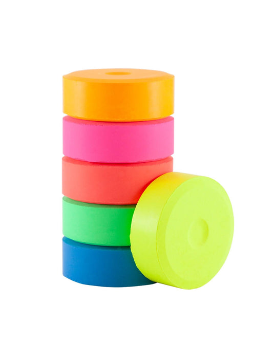 Jack Richeson Tempera Cake Refills, Small Size, Assorted Fluorescent Colors, Set of 6