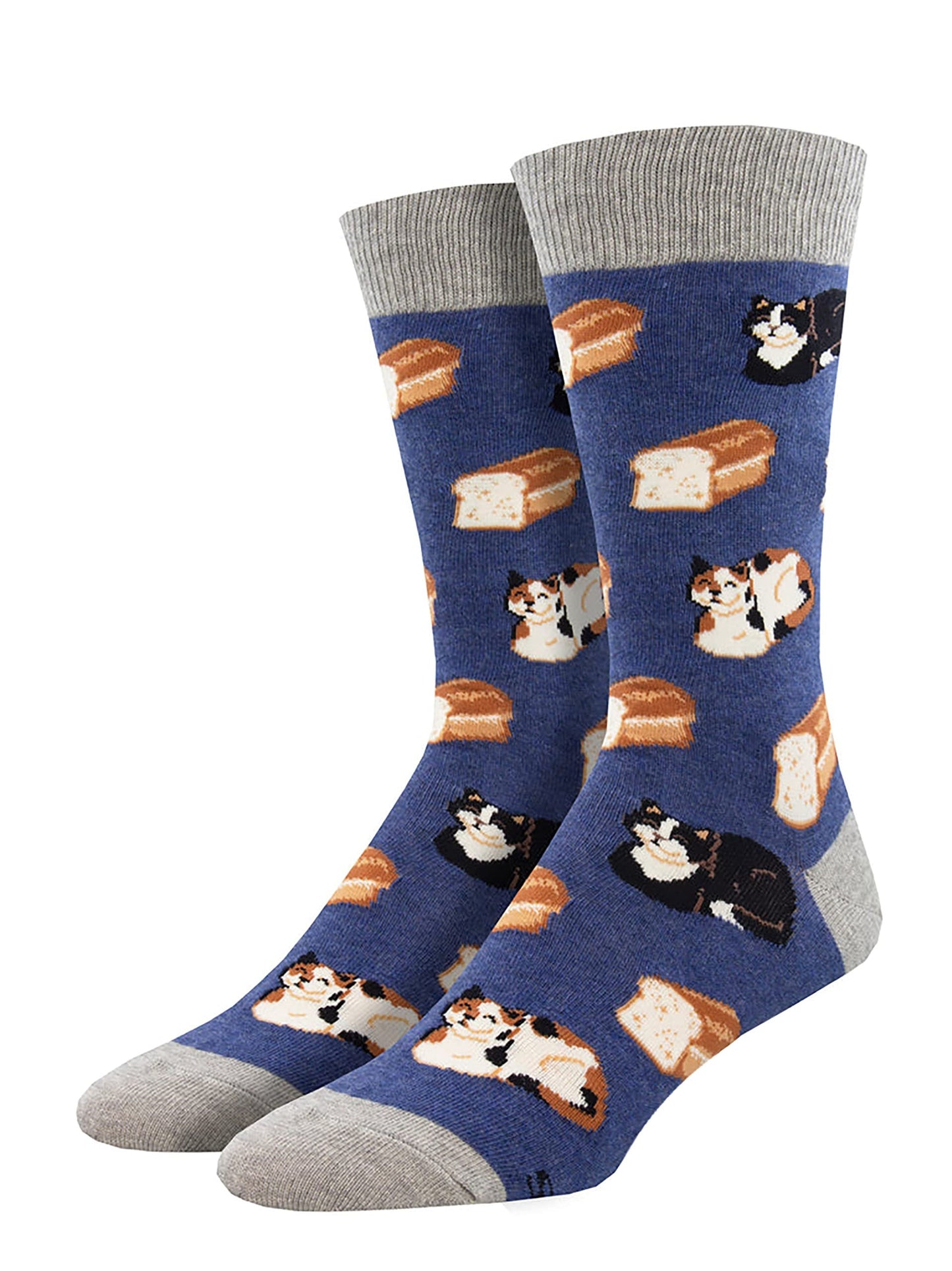 Socksmith Men's Cat Loaf Crew Socks