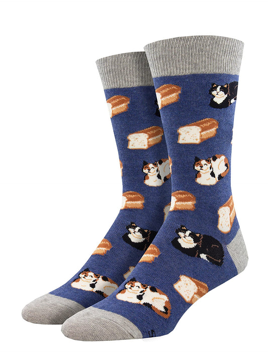 Socksmith Men's Cat Loaf Crew Socks