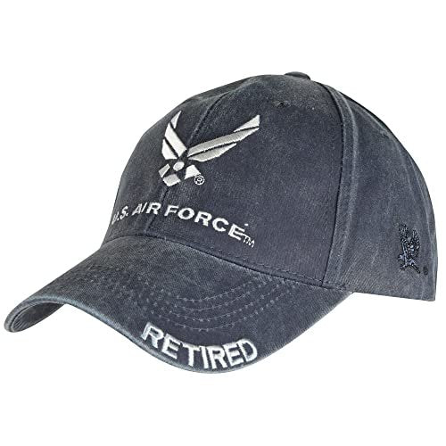 U.S. Air Force Retired Cap. Washed Denim Blue,Denim Blue,One Size Fits Most