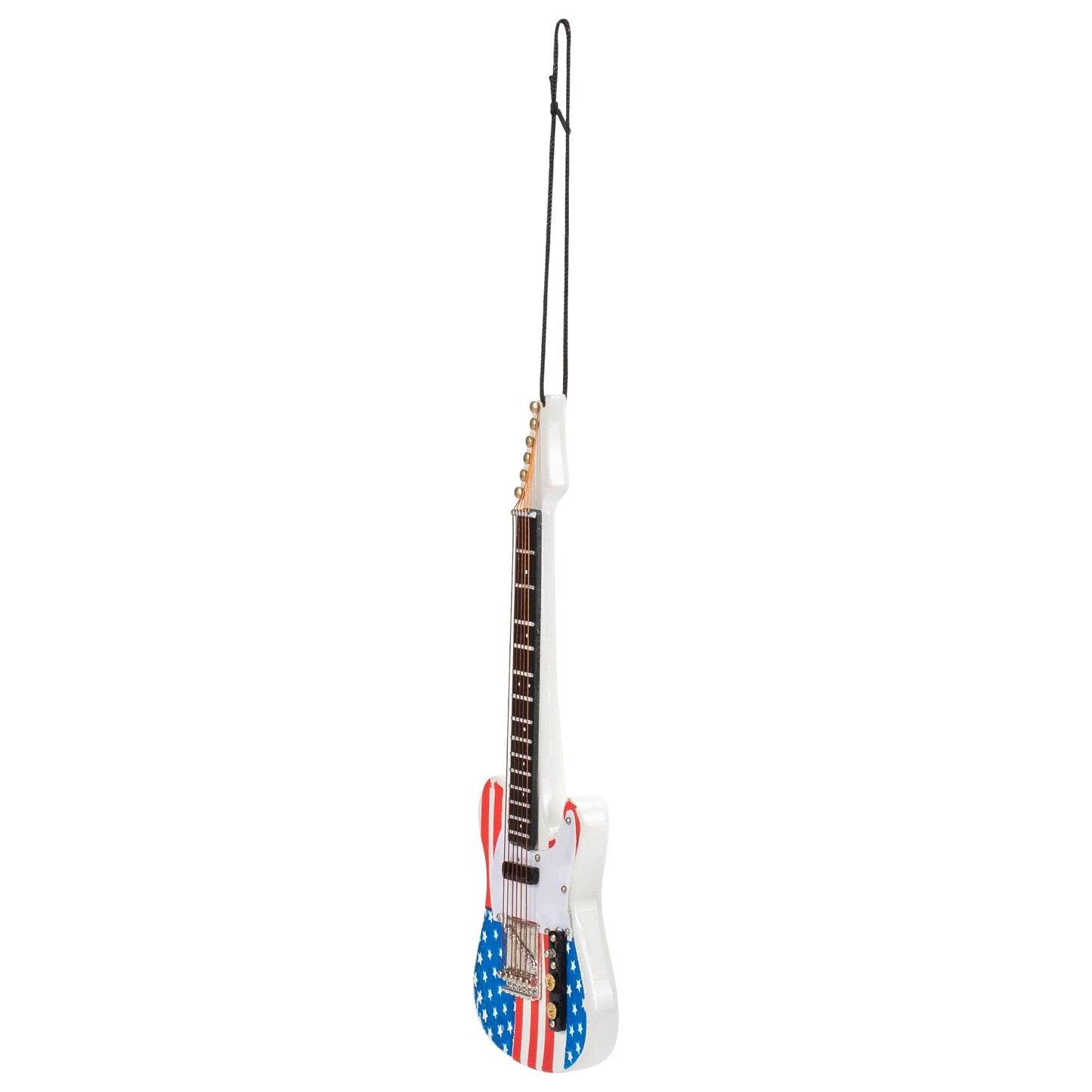 Broadway Gifts 5.5" US Flag Wood Electric Guitar Ornament Decoration
