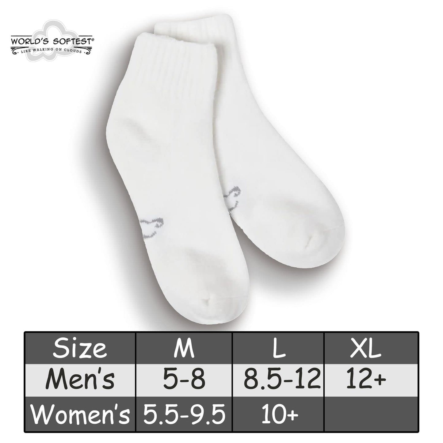 World's Softest Men's Classic Quarter Crew Socks