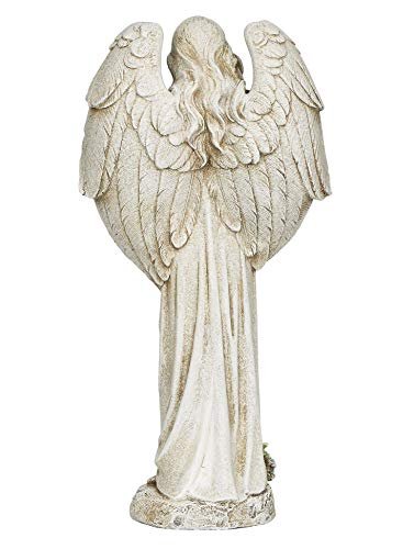 Joseph's Studio by Roman - Angel with Two Birds Statue, 20" H, Garden Collection, Resin and Stone, Decorative, Religious Gift, Home Outdoor and Indoor Decor, Durable, Long Lasting