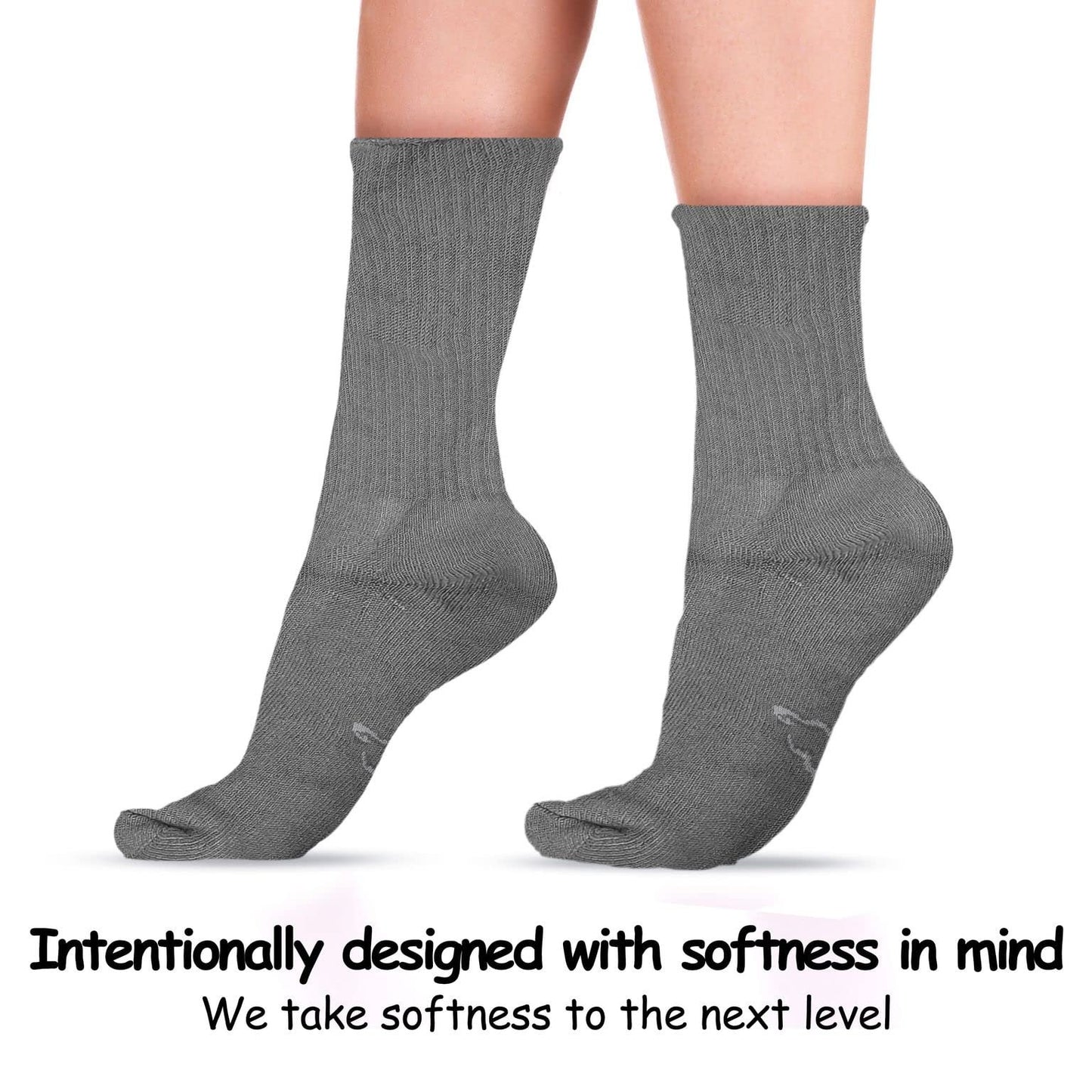 World's Softest Classic Crew Socks - Ultra Soft Crew Socks for Women and Men