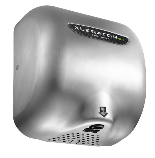 XLERATOReco Hand Dryer, Excel Dryer XL-SB-ECO-110-120V Hand Dryer, Automatic, Surface-Mounted, Brushed Stainless Steel Cover, Standard Nozzle