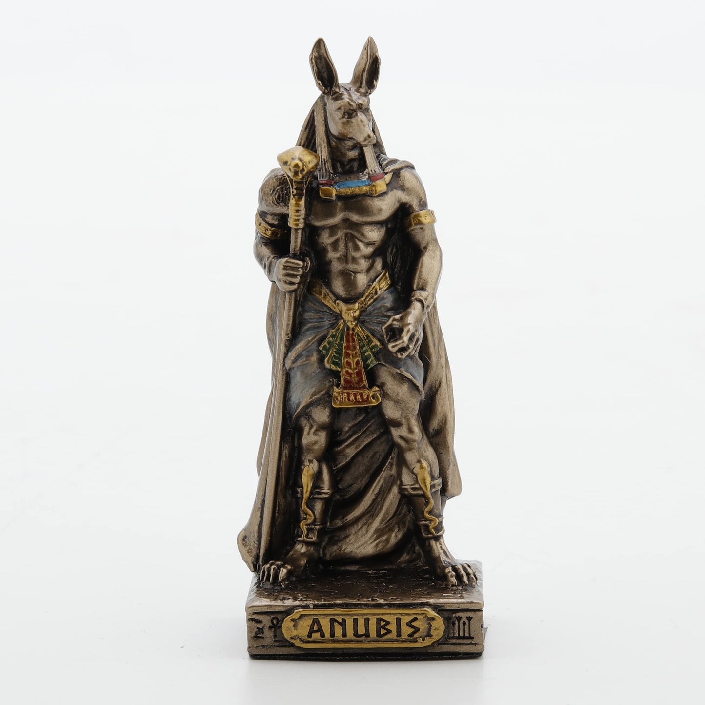 Veronese Design 3 3/8 Inch Anubis Egyptian God of The Dead Resin Miniature Hand Painted Bronze Finish Figurine