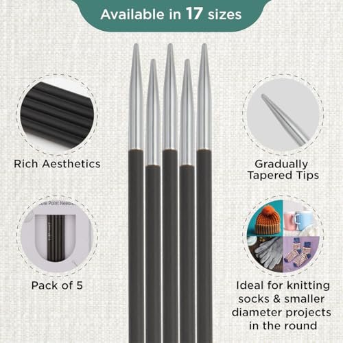 KnitPro Karbonz Double Pointed Needles 8" (20cm)