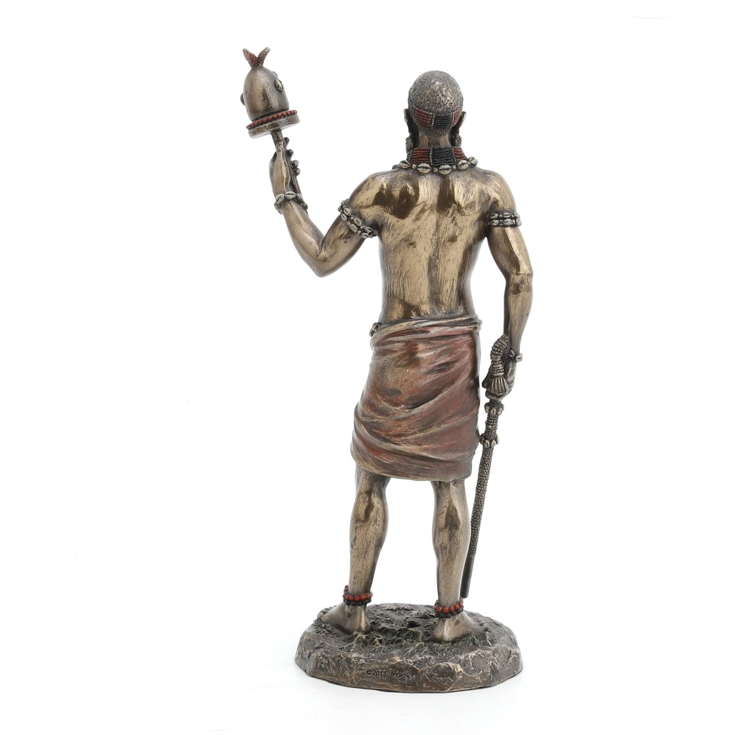 Veronese Design 8 7/8 Inch Ellugua God of Travelers African Orisha Resin Statue Bronze Finish