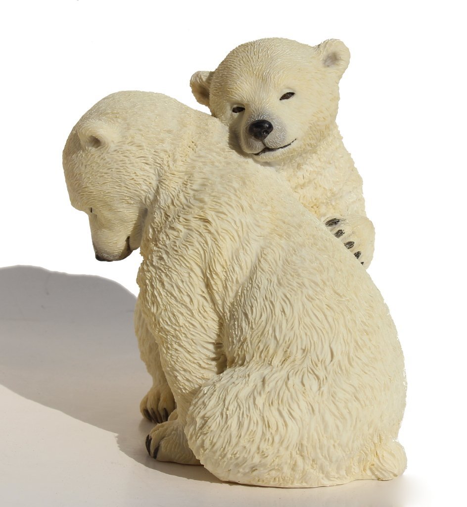 US 5.5 Inch Animal Figurine Two Polar Bear Cubs Collectible Display