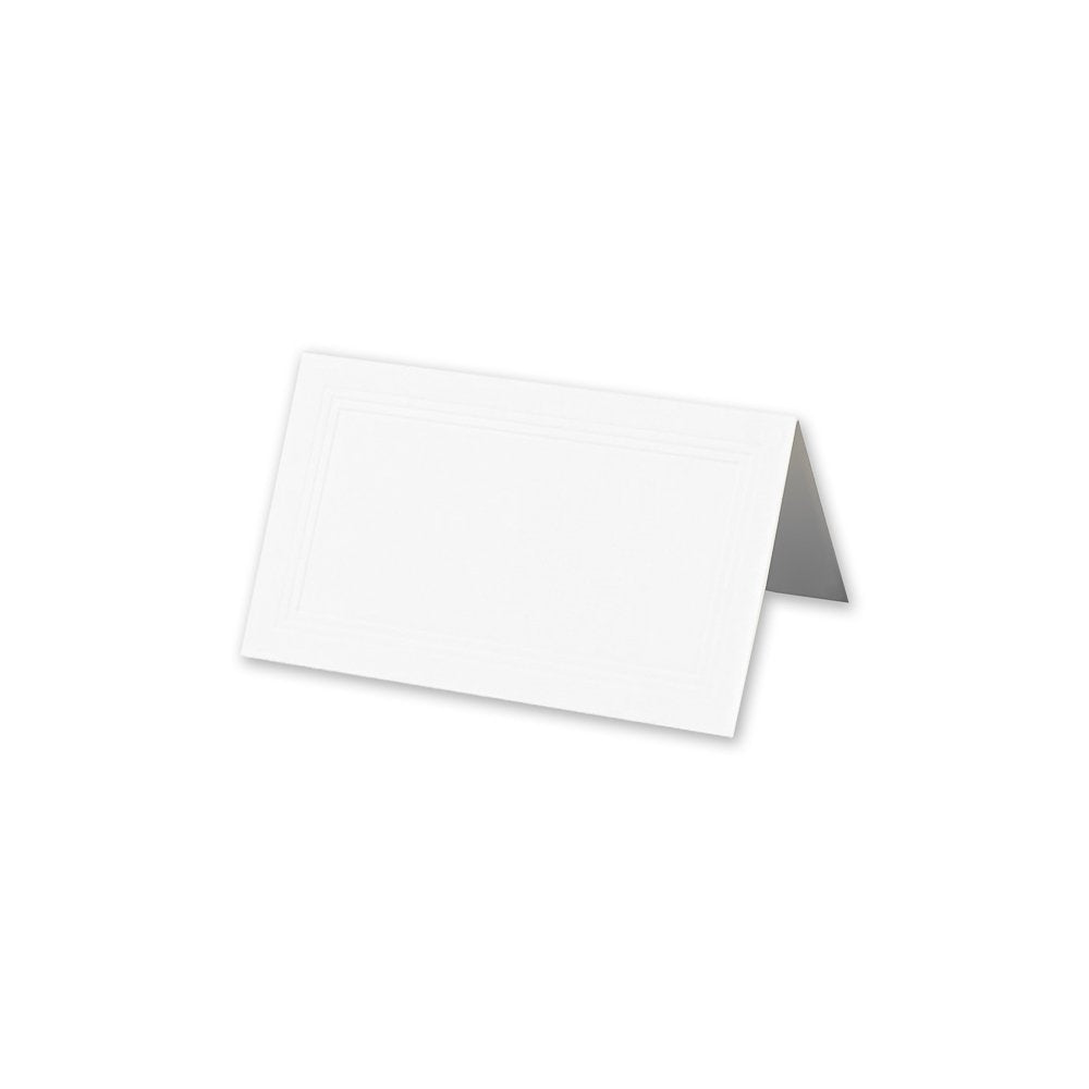 Cranes Kid Triple Debossed Pearl White Place Card