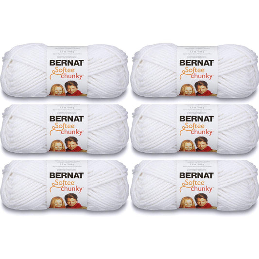 Bernat Softee Chunky Yarn (6-Pack) White 161128-28005