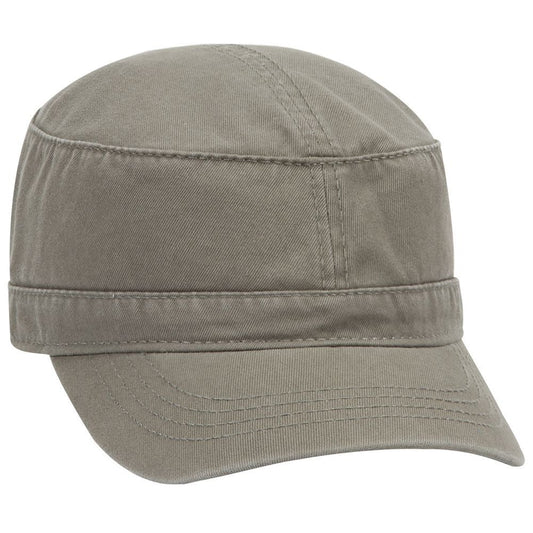 OTTO Garment Washed Superior Cotton Twill Military Cap - Ol. Green