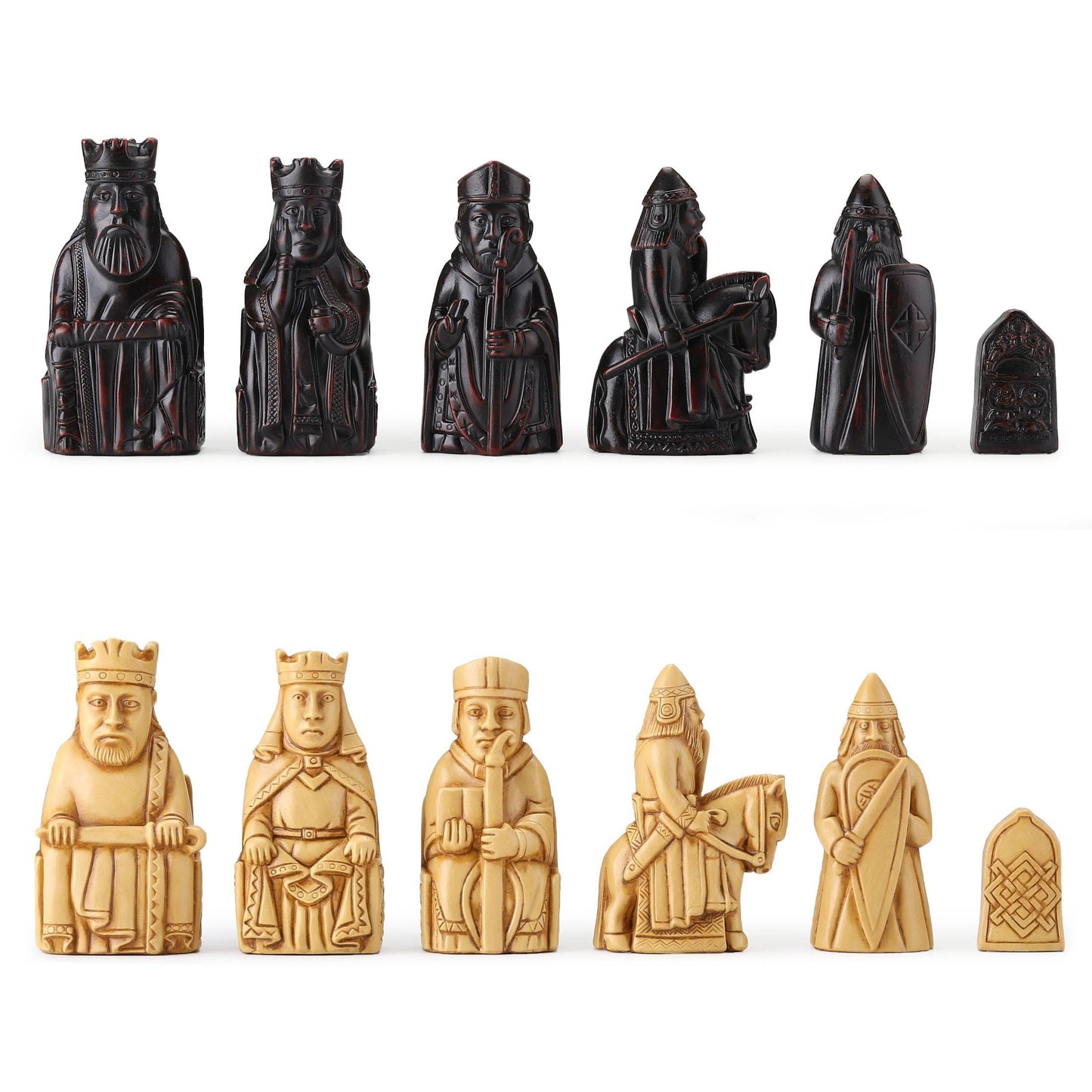 Veronese Design 3 1/2 Inch Isle of Lewis Chessmen Hand Painted Resin Sculpture Figurines (Chess Piece Only, No Board)