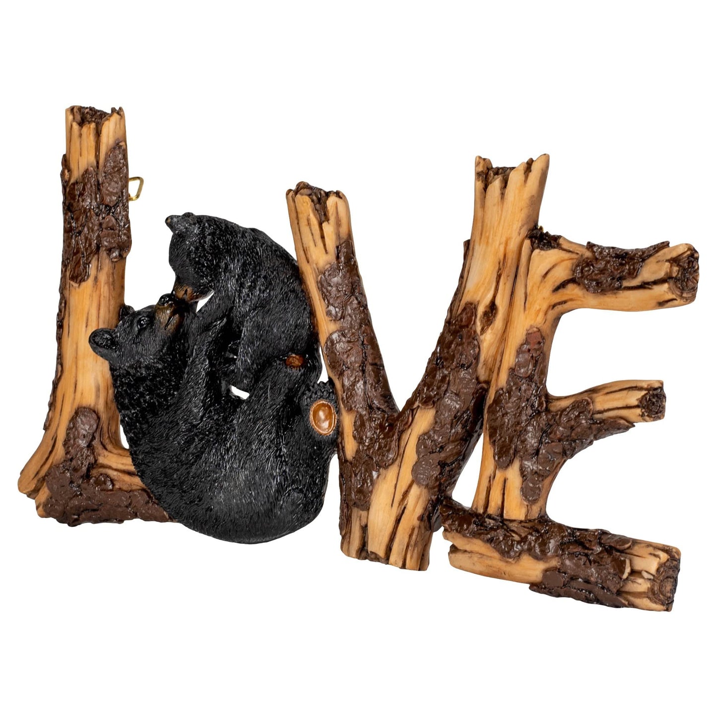 Slifka Sales Co. Love Black Mama Bear and Cub 5 x 9.5 Resin Table Top Plaque Sign