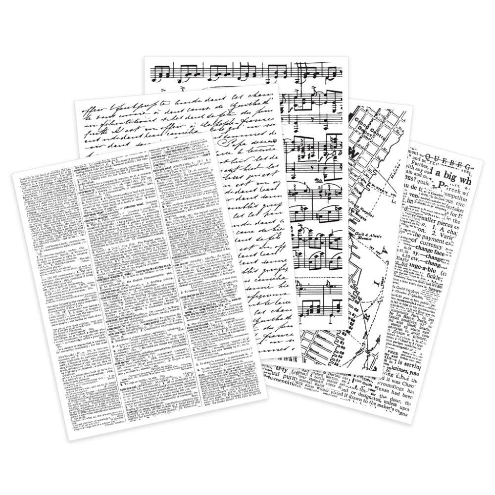 Hero Arts RT107 Collage Backgrounds Hero Transfers Rub-on Designs
