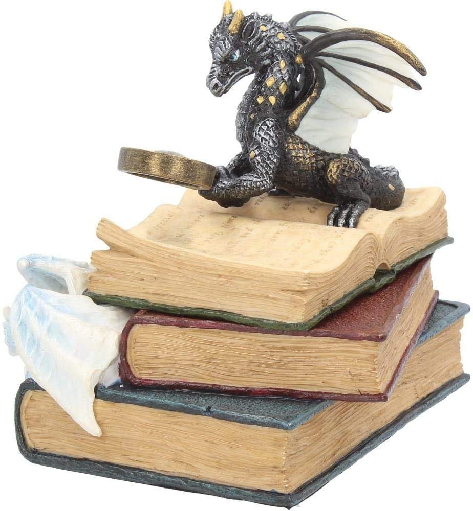 Unicorn Studio WU77103AA Miniature Scholars Dragons Books Trinket Box