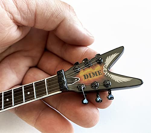 AXE HEAVEN Dimebag Darrell Dean Dime O Flame Mini Guitar - Dime-o-Flame Guitar Collectible Model