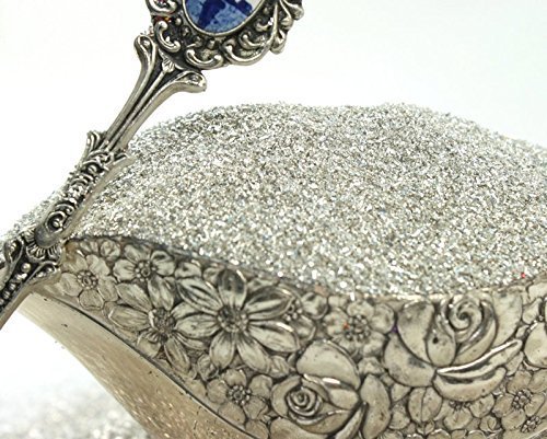 Silver Imported German Glass Glitter - Fine 90 Grit (Most Popular Grain Size) Sparkly Glass Glitter - 311-9-SL