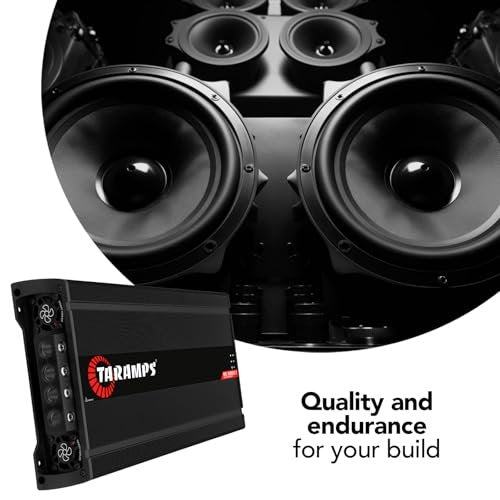 Taramps MD 8000.1 White Monoblock Amplifier 1 Ohm 8000 Watts Rms 1 Channel Powerful Full Range Amp Car Audio System, Dual Input Crossover Bass Boost Class D