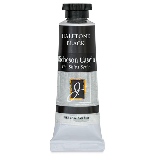 Jack Richeson 37-Ml Artist Casein Colors, Halftine Black