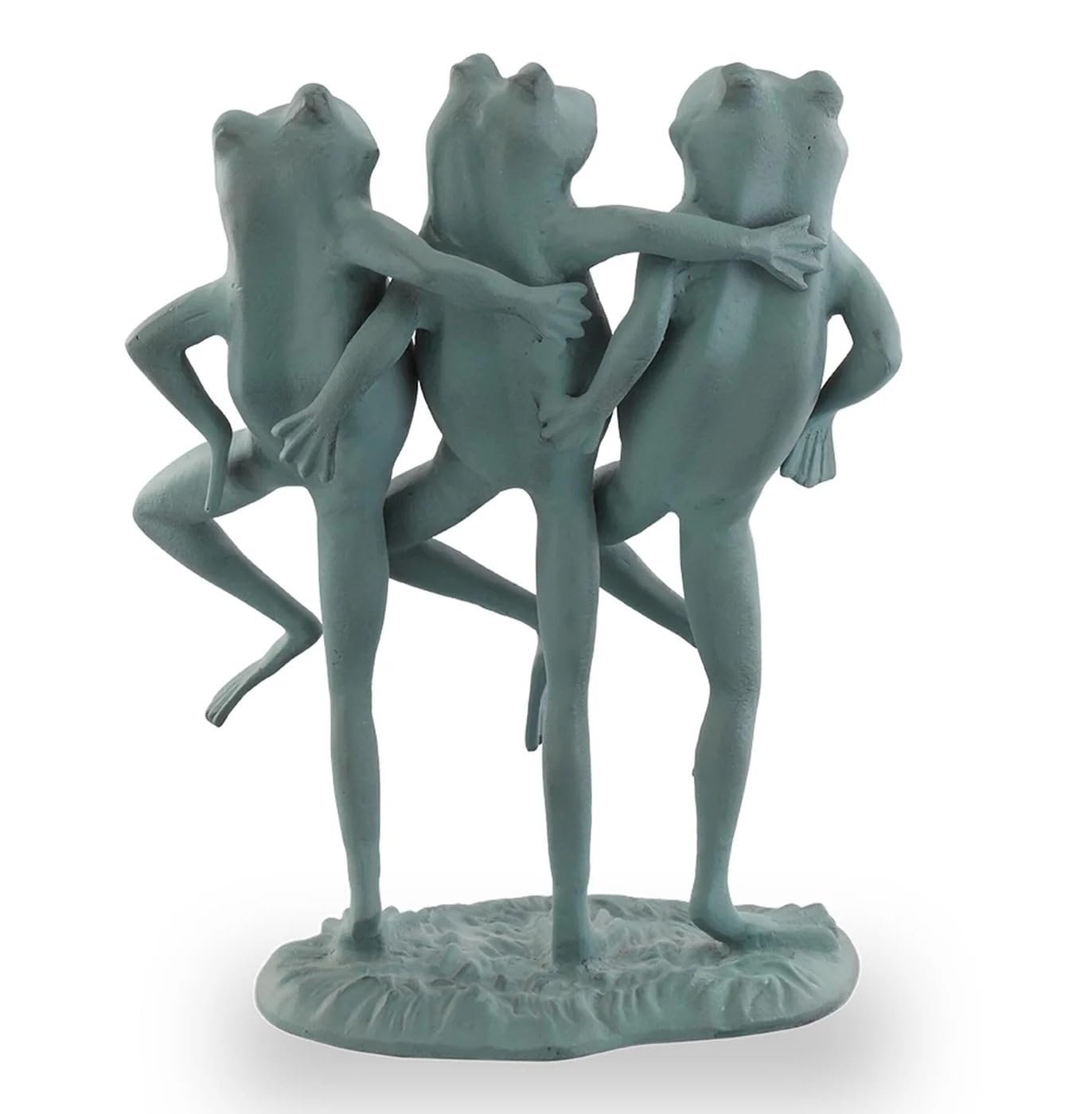 SPI Home Dancing Frog Trio Cast Aluminum Garden Sculpture 18.5 Inches High Outdoor Décor
