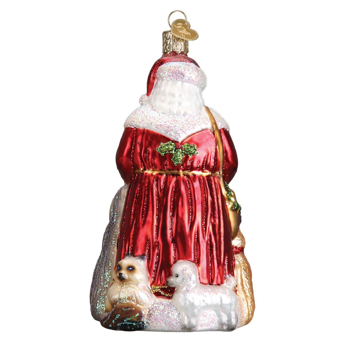 Old World Christmas Ornaments: Assortment of Santas Glass Blown Ornaments for Christmas Tree