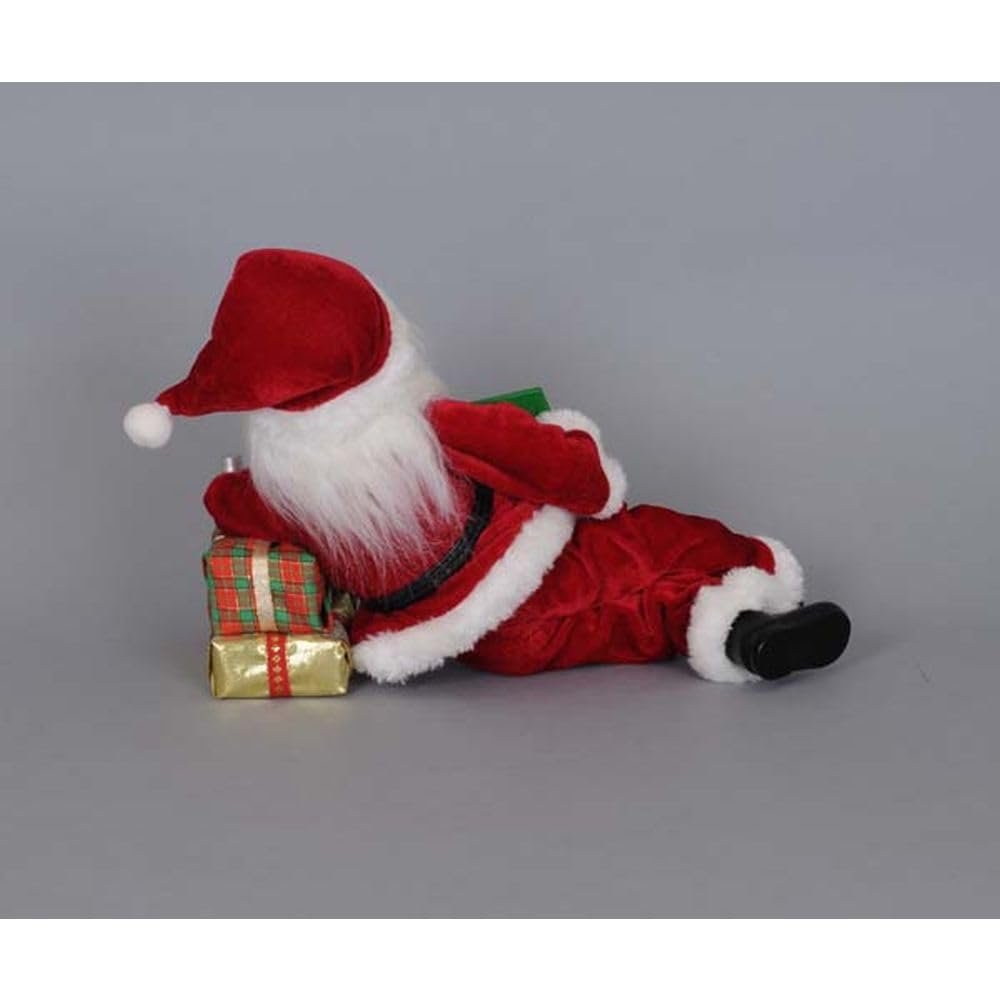 Karen Didion Originals Martini Mixer Santa Figurine, 12 Inches - Handmade Christmas Holiday Home Decorations and Collectibles