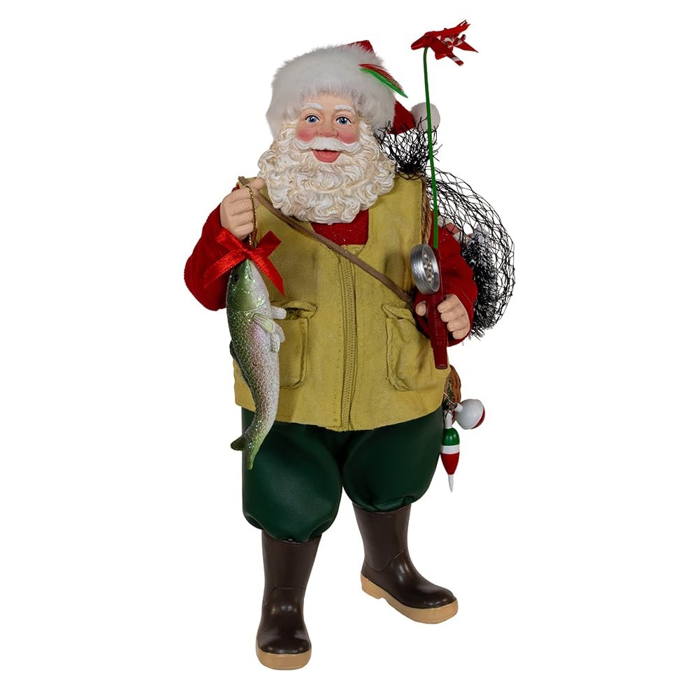 Kurt Adler 10.5-inch Fabriché™ Fisherman Santa