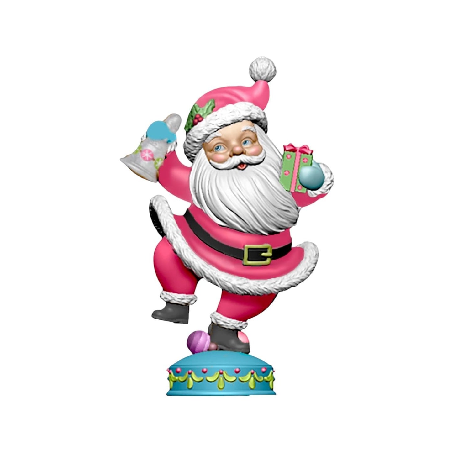 December Diamonds Happy Santa with Bell – Handcrafted Christmas Figurine – Festive Holiday Decoration New 2025 Collection