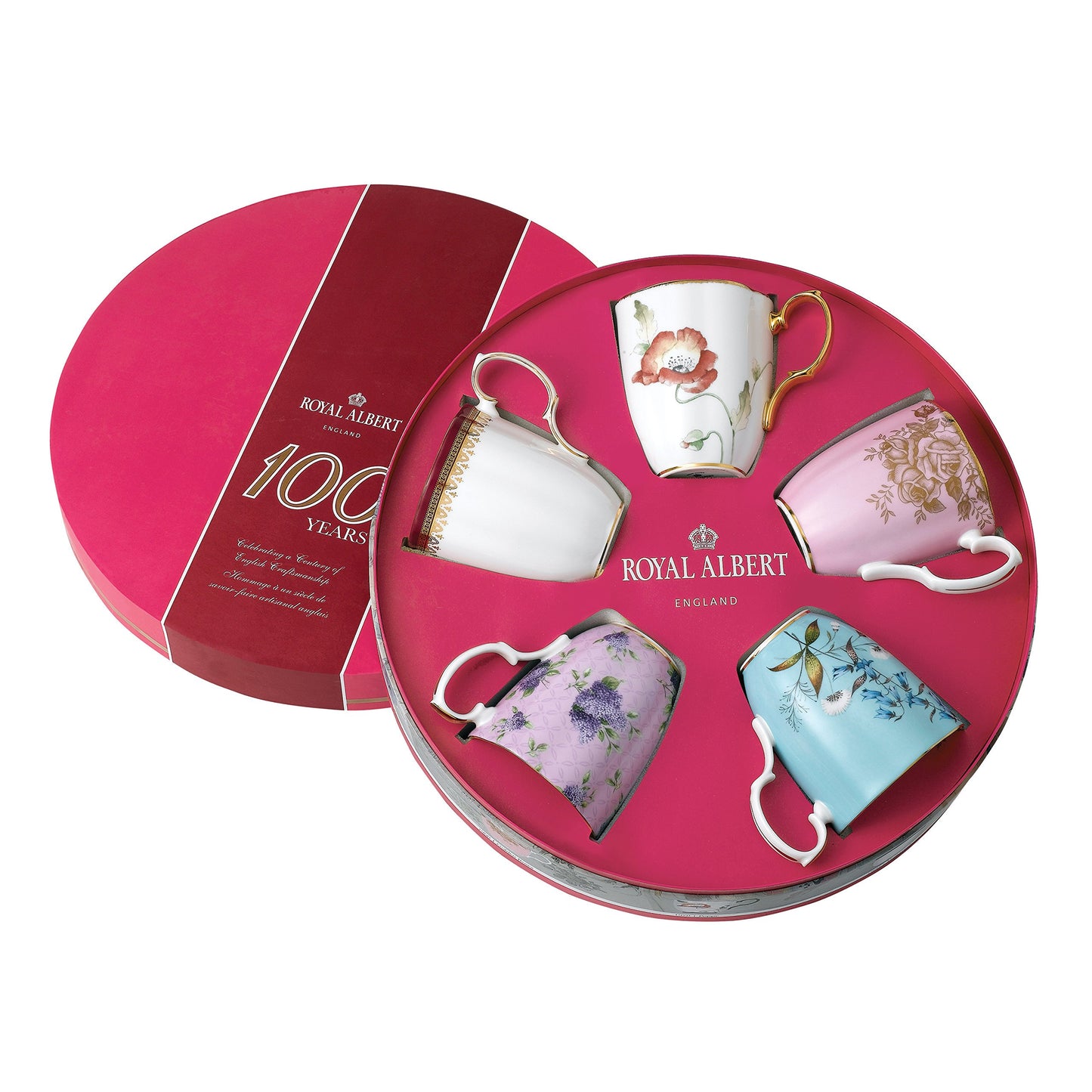 Royal Albert 40017522 100 Years 1900-1940 Mug 0.4Ltr/14.1 Floz, Set of 5 Multi, Bone China