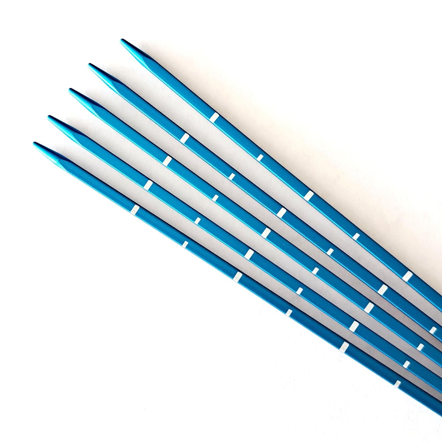 Kollage Square Blue Double Pointed Knitting Needles, 7" / 17 cm, Set of 5,