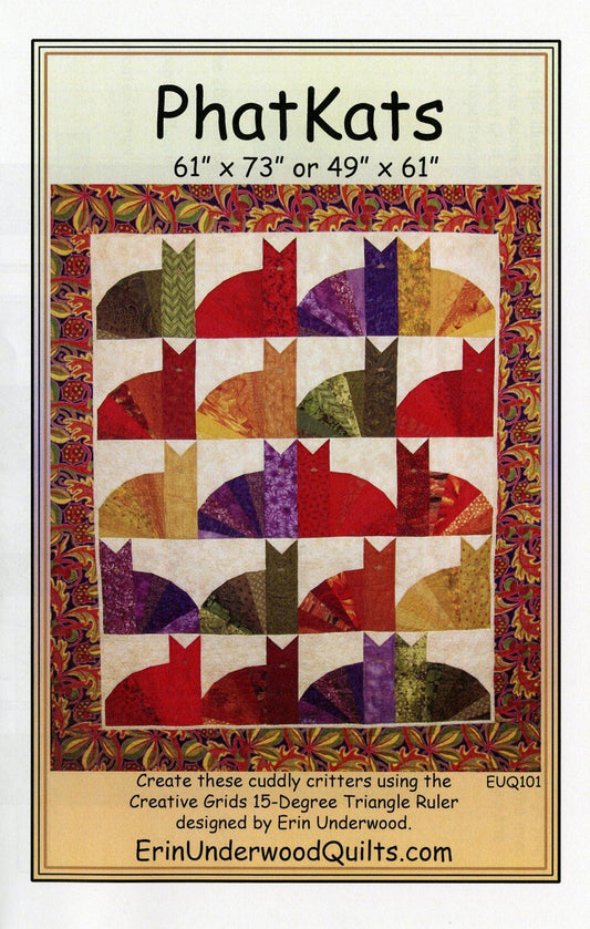 Erin Underwood Quilts Cat Pattern - PhatKats - Pattern Only!