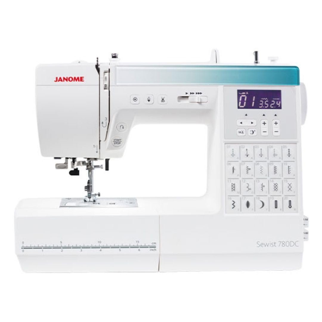 Janome Sewist 780DC Computerized Sewing Machine with 80 Built-In Stitches, 3 One-Step Buttonholes and Built-In Needle Threader