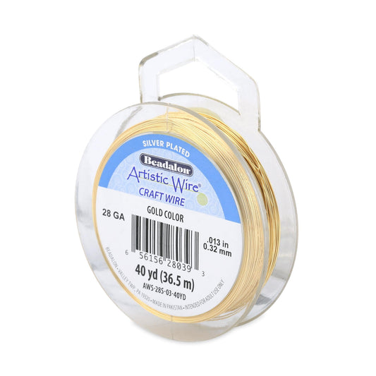 Artistic Wire Colored Copper/Silver Plated Wire Spool Dead Soft Tarnish Resistant 18 20 22 24 26 28 30 32 34 Gauge Wrapping Beading Bendable Craft Wire, Jewelry Making Supplies, Floral Crafting Wire