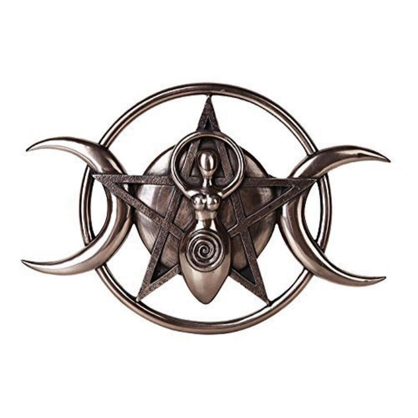 Pacific Giftware The Spiral Goddess Feminine Power Spiritual Triple Goddess Wall Decorative Plaque 12 inch Bronze Finish