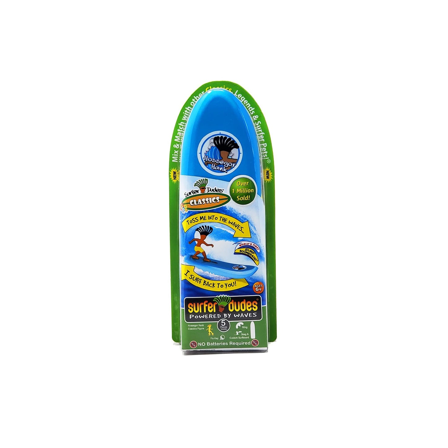 Surfer Dudes Classics Wave Powered Mini-Surfer and Surfboard Toy