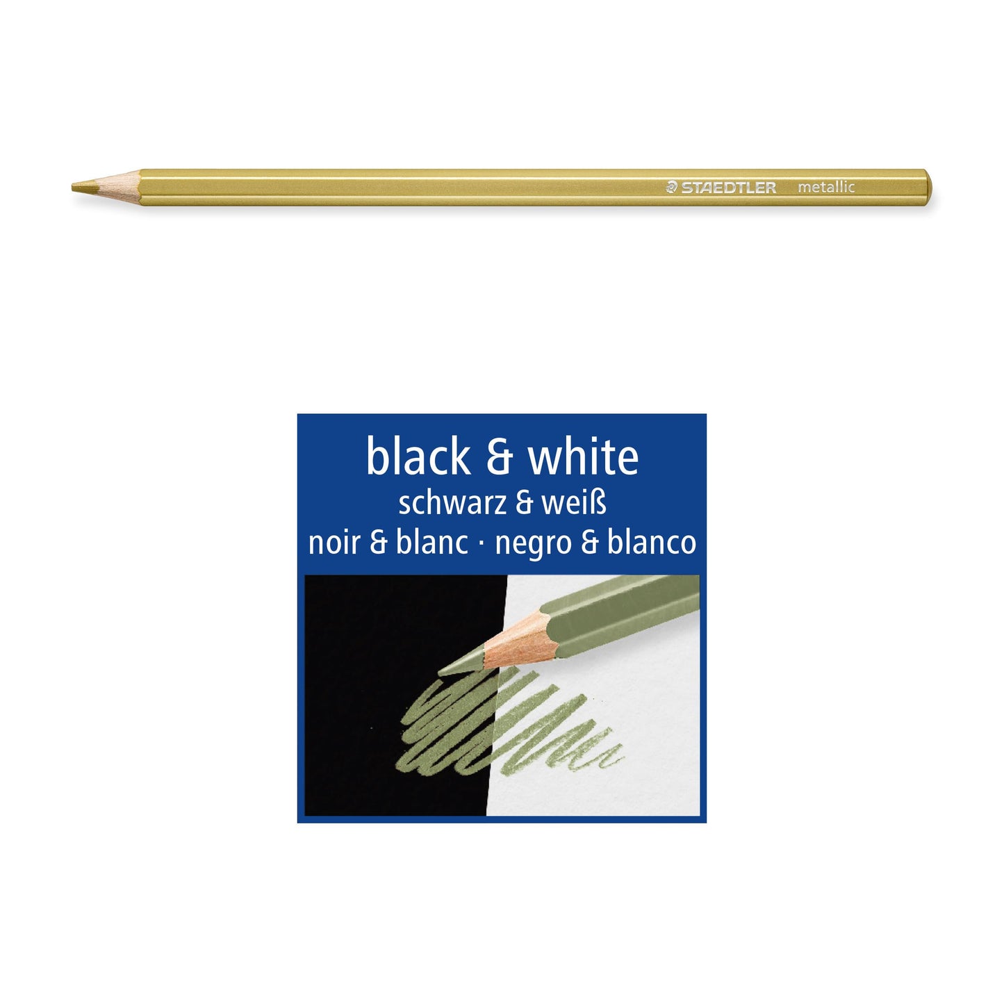 Staedtler Design Journey Metallic Coloured Pencils 12 Colours in Metal Case